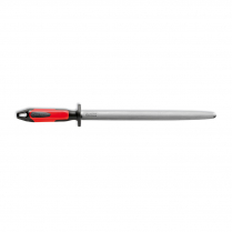 F.Dick Sharpening Steel Oval Regular-Cut Red/Black 12"