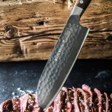 F.Dick DarkNitro Santoku Knife Oak 7"