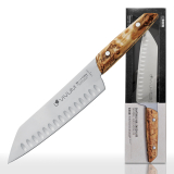 F.Dick VIVUM Santoku Knife Kullenschliff Birch 7"