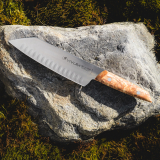F.Dick VIVUM Santoku Knife Kullenschliff Birch 7"