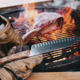 F.Dick VIVUM Santoku Knife Kullenschliff Birch 7"