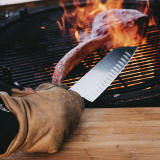 F.Dick VIVUM Santoku Knife Kullenschliff Birch 7"