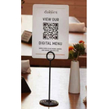 Signage Holder Swirl Base No. Stand 6" Black