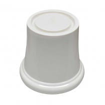 Delfin Melamine Pedestal 5.5 x 4.75H" White