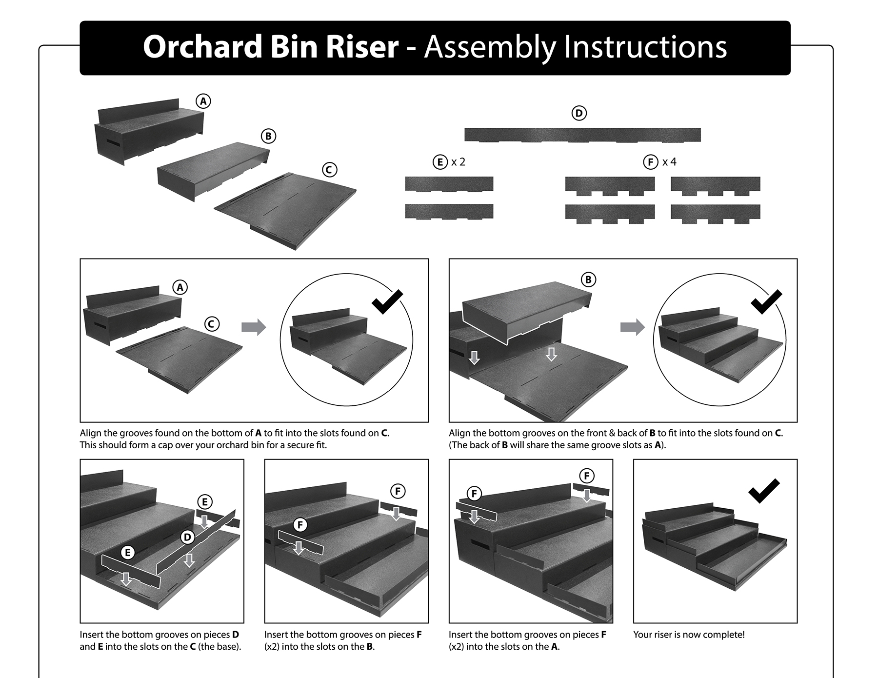 Orchard Bin Riser Assembly Instructions