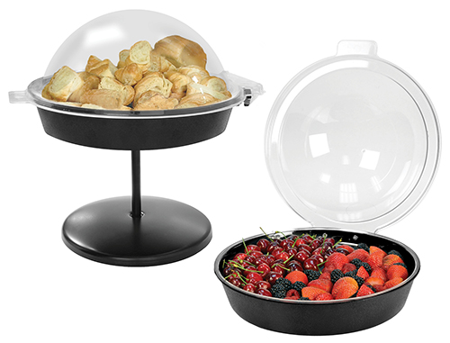 Sample dome free stand units on white background