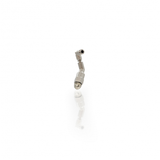 1/4" ALPHA SPRAY NOZZLE ASSEMBLY - 45&deg; ELBOW CONNECTOR W/TIP