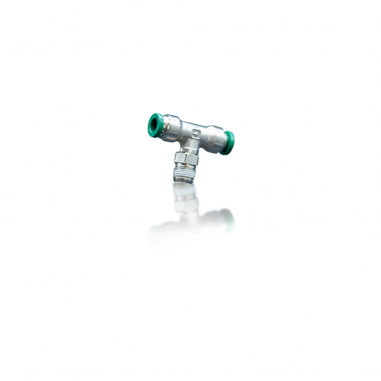 1/4" PARKER MALE BRANCH TEE - SWIVEL PRESTOLOCK