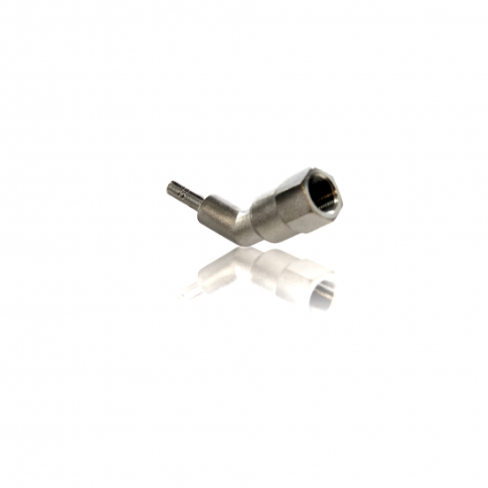 1/4" ALPHA NOZZLE BARREL - 45&deg; FOR RISER NICKEL PLATED