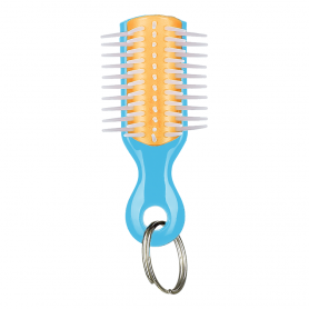 Denman Mini Brush Keychain Yellow/Blue KR48DISPNAUC / 01115