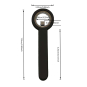 3-Second Hollow Cat Eye Power Ring Magnet Black 10084