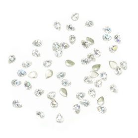 Mini Rhombic Diamonds Nails Gemstones 100pcs 20620