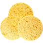 Silk B Round Cellulose Beauty Sponges Yellow 100pk 26047