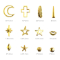 Nail Art Decorations Metal Gold 30513