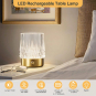 Trilite Cordless LED Table Lamp Crystal Gold 57110