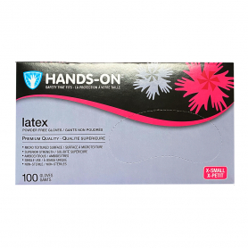 Hands On Latex PF MedicalExam Glove 100PK - XSmall 00200