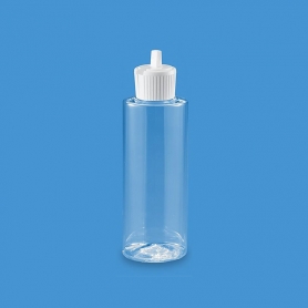 Clear Cylinder Bottles - 2 oz, Flip Top Cap 00616
