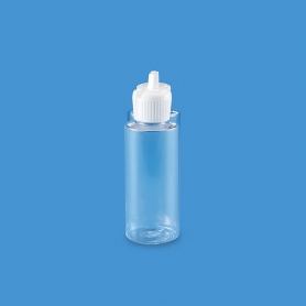 Clear Cylinder Bottles - 1 oz, Flip Top Cap 00615