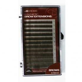 JB Synthetic Brow Extensions 0.10mm x(5,6,7,8 mm)-D.Brunette