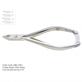 MBI-104D Cuticle Nipper Double Spring 4.5"  1/4 Jaw