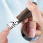Professional Anti-Splash Thick Hard Nail Clipper Brown 46318