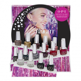 OPI Infinite Shine Shine Bright 16Pc Chipboard Display HRM56