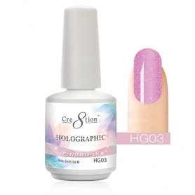 Cre8tion Holographic LED/UV Soak Off Gel 0.5 oz/15ml - HG03