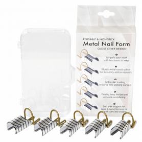 Berkeley Resuable Metal Nail Form Silver Design 5pk NF110-SV