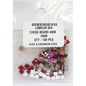 Lamour Chess Board 4mm Siam, 100pcs #304