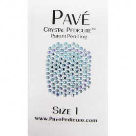 Pave Crystal Pedicure Mini Kit, 8pcs -  Aquamarine