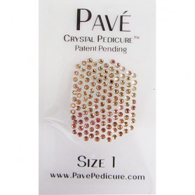 Pave Crystal Pedicure Mini Kit, 8pcs -  Gold