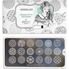MoYou Nail Art Plate Collection Doodles 01  #MPDOO01
