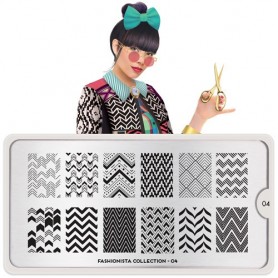 MoYou Nail Art Plate Collection Fashionista 04  #MPFAS04