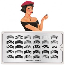 MoYou Nail Art Plate Collection Frenchy 01  #MPFRE01
