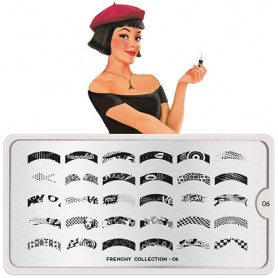 MoYou Nail Art Plate Collection Frenchy 06  #MPFRE06