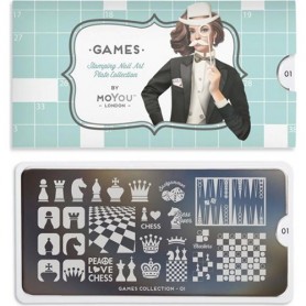 MoYou Nail Art Plate Collection Games 01  #MPGAM01