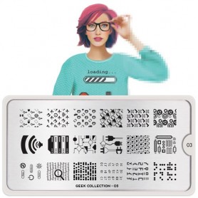 MoYou Nail Art Plate Collection Geek 03  #MPGEE03