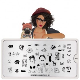 MoYou Nail Art Plate Collection Hipster 04 #MPHIP04