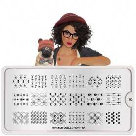 MoYou Nail Art Plate Collection Hipster 10 #MPHIP10