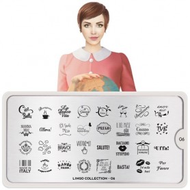 MoYou Nail Art Plate Collection Lingo 06 #MPLIN06