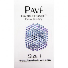 Pave Crystal Pedicure Mini Kit, 8pcs -  Light Sapphire