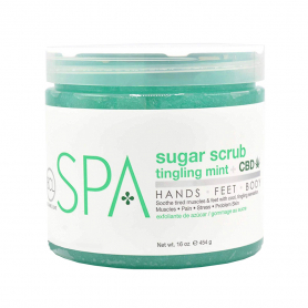 BCL SPA Sugar Scrub 16 oz - Tingling Mint + CBD SPA56112