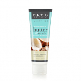 Cuccio Non-Oily Butter & Scrub 4oz Coconut&White Ginger 3386