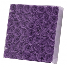 KM Nail Flower Soap Purple (49 Roses/Box) 49003