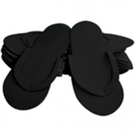 Ikonna Slip Resistant Slippers Black 12 PairsDTS-SR-BK 01295