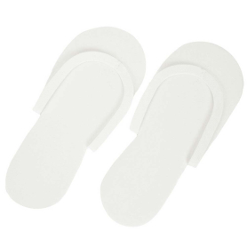 Ikonna Slip Resistant Slippers White 12 Pairs DTS-SR-W 12695