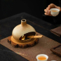 HAKU Wabi-Sabi Ceramic Incense Burner Brown Glaze 12255