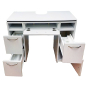 Esprimere Manicure Station 40L"x15.5W"x30H"  White NS430_GEL