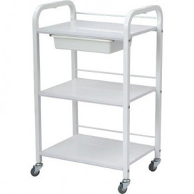 Trolley White 3 Shelves for facial/waxing LK-4238