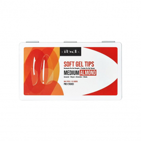 IBD Soft Gel Tips 504 Tips 12 Sizes  - Medium Almond 36206